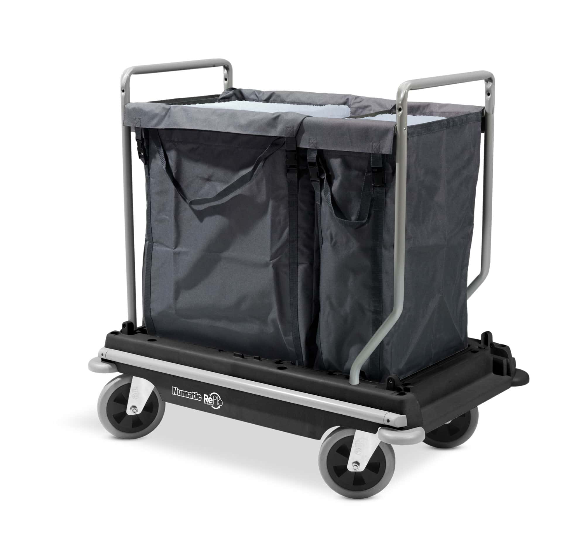 Numatic Wäschewagen mit zwei Stoffbeuteln Numatic Wäschewagen mit zwei Stofftaschen und stabilem Rahmen.