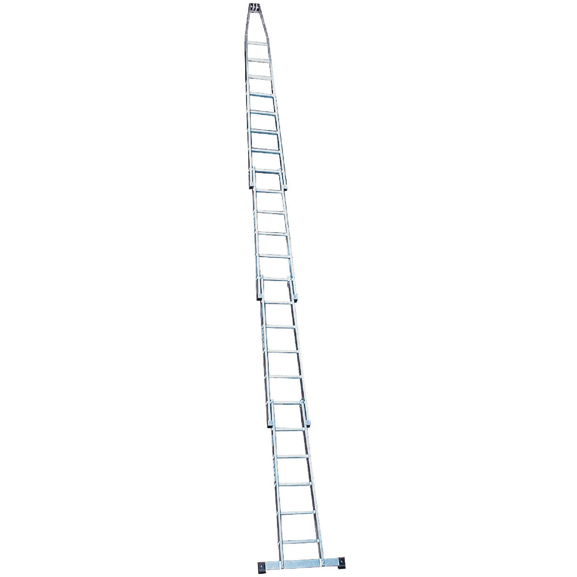 KRAUSE Dreiteilige Leiter mit 18 Sprossen Dreiteilige Leiter mit 18 Sprossen, ausgezogene Höhe ca. 4,70 m.