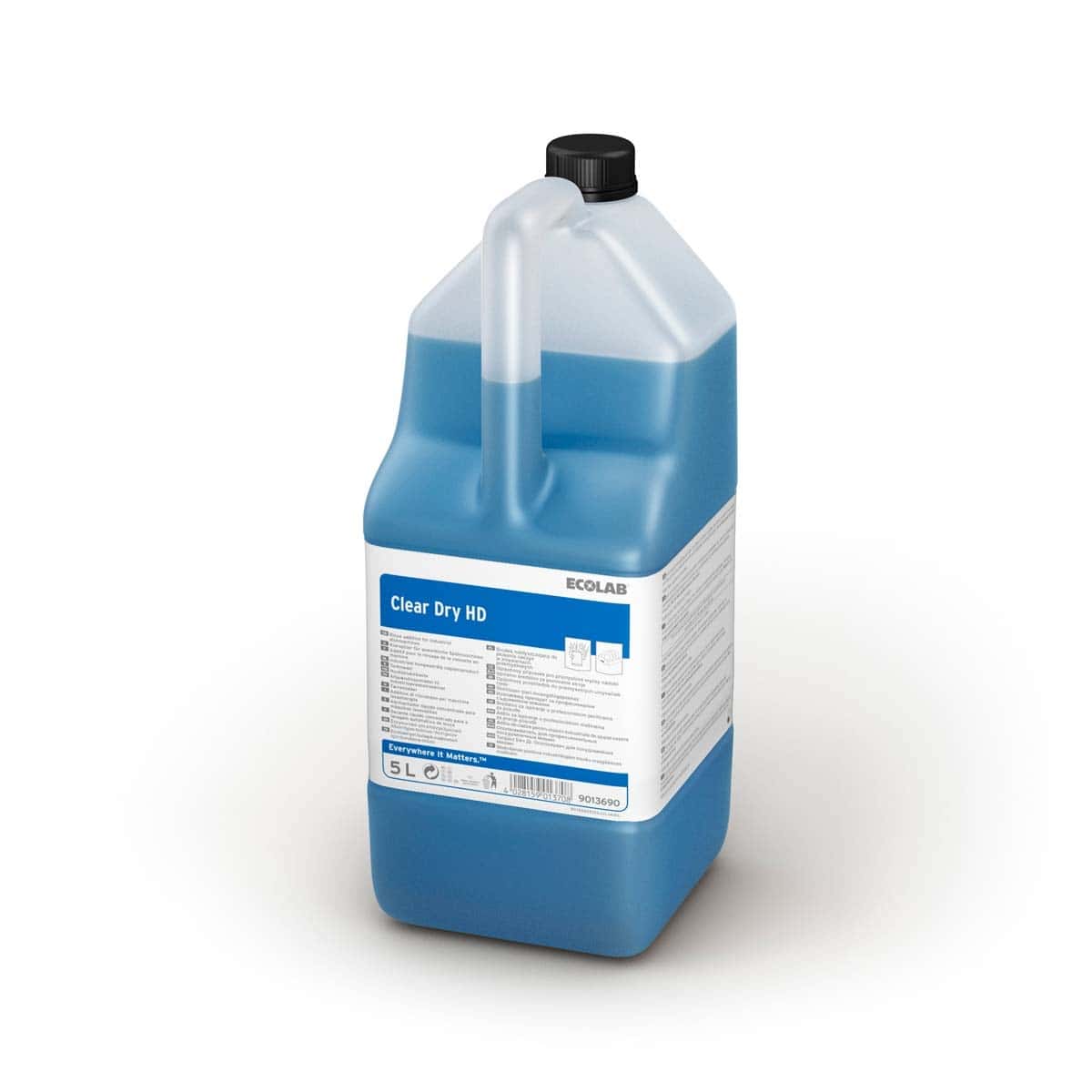 Ecolab Clear Dry HD Klarspüler 5 Liter Ecolab Clear Dry HD Klarspüler im 5-Liter-Kanister mit blauer Flüssigkeit für professionelle industrielle Geschirrspülmaschinen