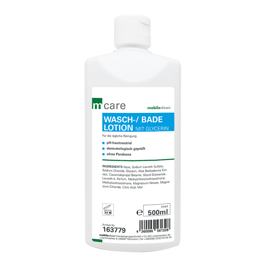 mcare Wasch- und Badelotion 500ml 500-ml-Flasche Mcare Wasch- und Badelotion mit Glycerin