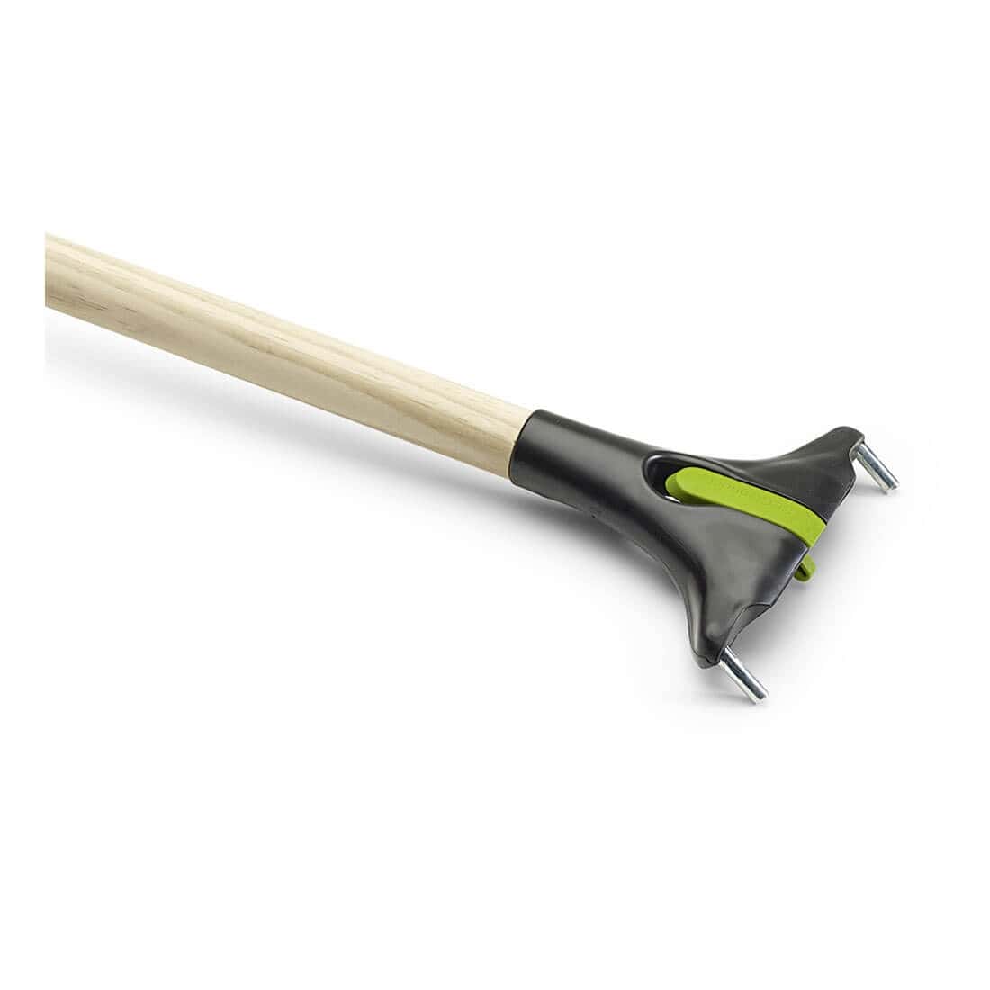Mopphalter mit Holzgriff Mopphalter mit Holzgriff und schwarz-grünem Kunststoffanschluss für professionelle Bodenreinigungsgeräte
