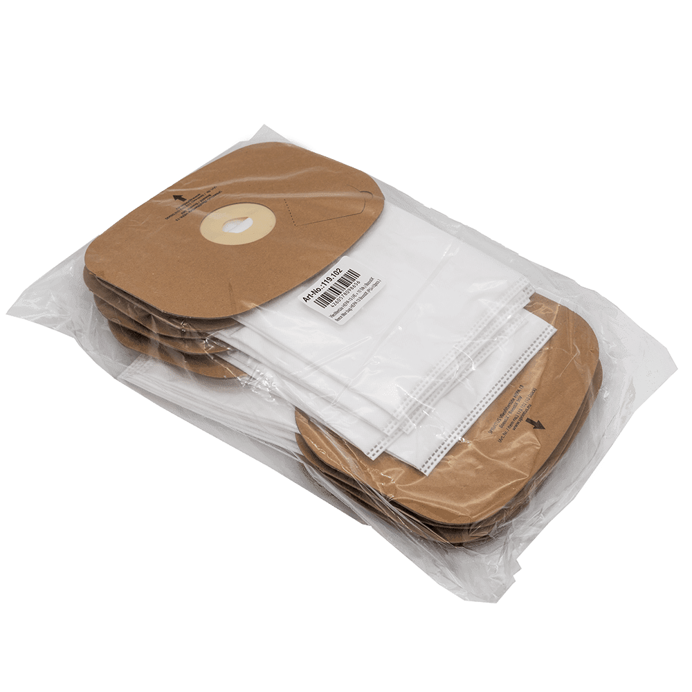 Sprintus Vliesfilterbeutel Sprintus Vliesfilterbeutel in transparenter Kunststoffverpackung mit Montageplatte aus Karton für Profi-Staubsauger