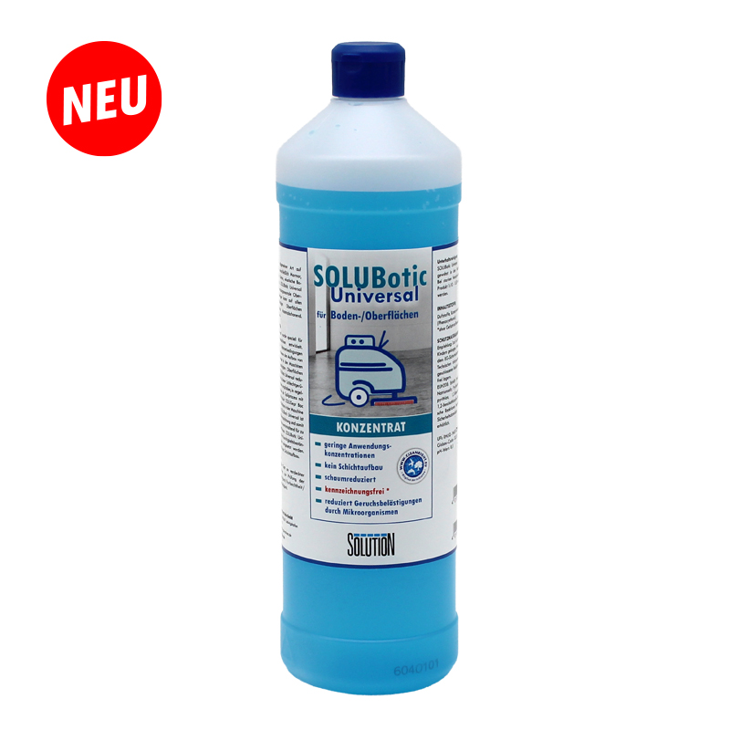 SOLUBotic Universalreiniger im blauen Kanister für Boden- und Oberflächenreinigung