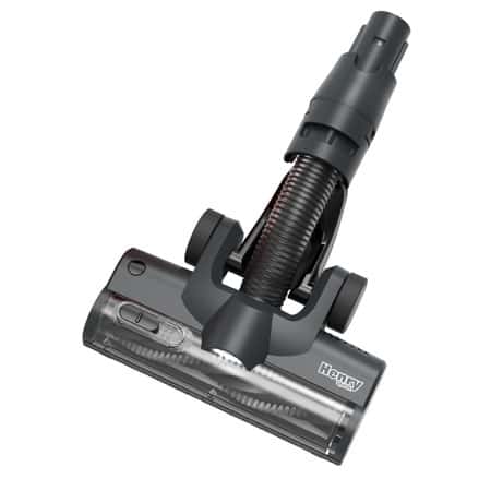 Graue Henry Bodendüse mit sichtbarer Bürstenrolle und Anschluss für Staubsauger, ideal für die professionelle Bodenreinigung. Graue Henry Bodendüse mit sichtbarer Bürstenrolle und Anschluss für Staubsauger, ideal für die professionelle Bodenreinigung.