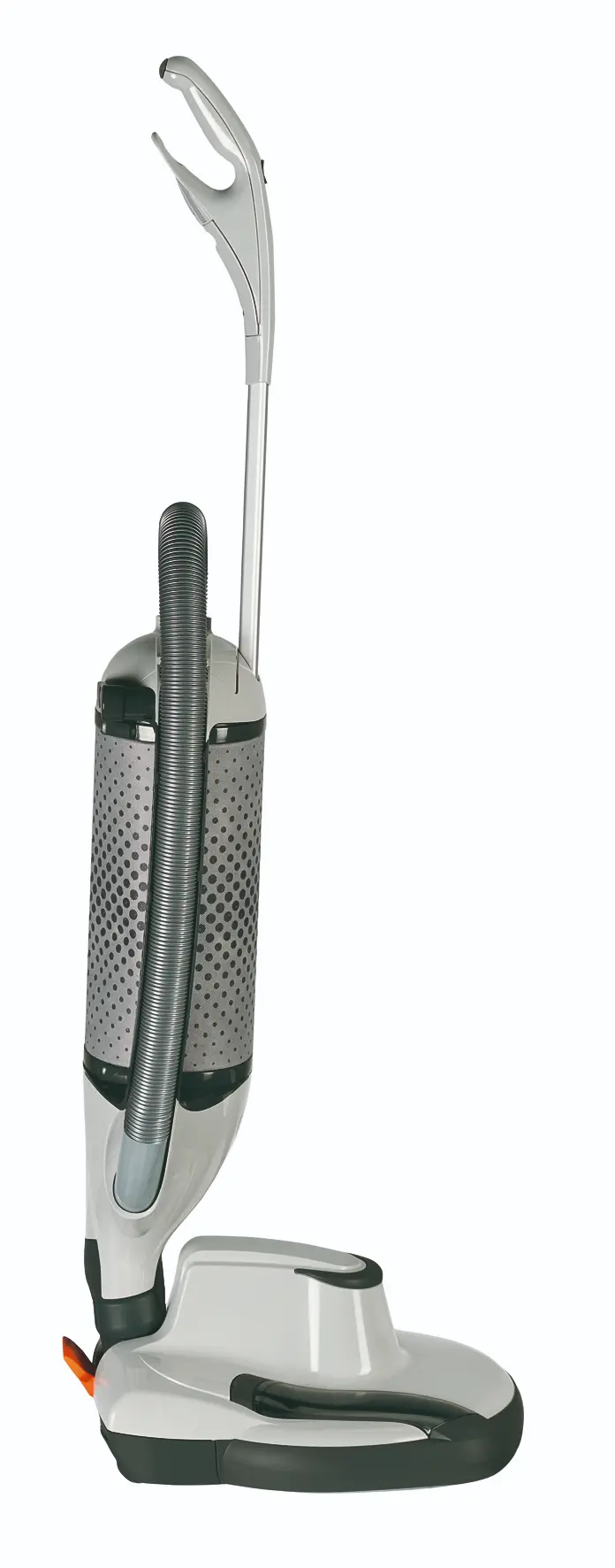 SEBO DART 3  Bürstsauger mit grauem Gehäuse und schwarzem Saugschlauch für professionelle Bodenreinigung