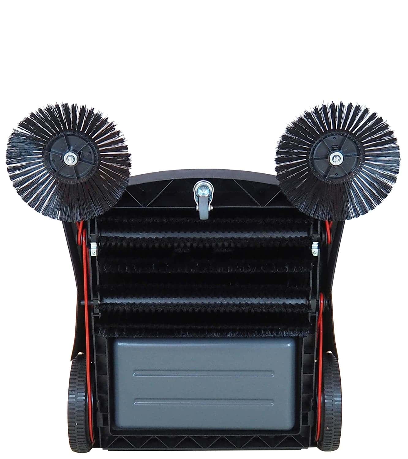 Handkehrmaschine Numatic NU3 von unten gesehen, mit Bürsten und Rädern