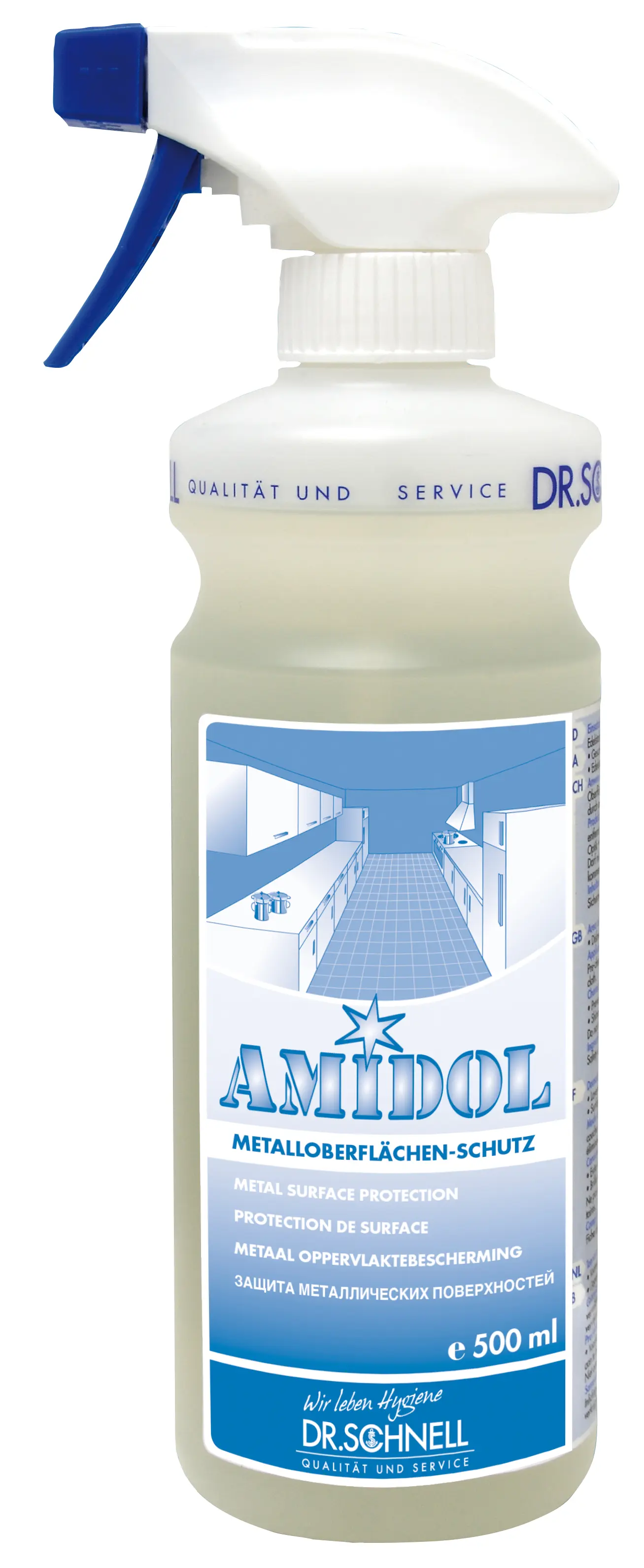Sprühflasche mit Dr. Schnell Amidol Metalloberflächenschutz für die Pflege von Metalloberflächen Sprühflasche mit Dr. Schnell Amidol Metalloberflächenschutz für die Pflege von Metalloberflächen