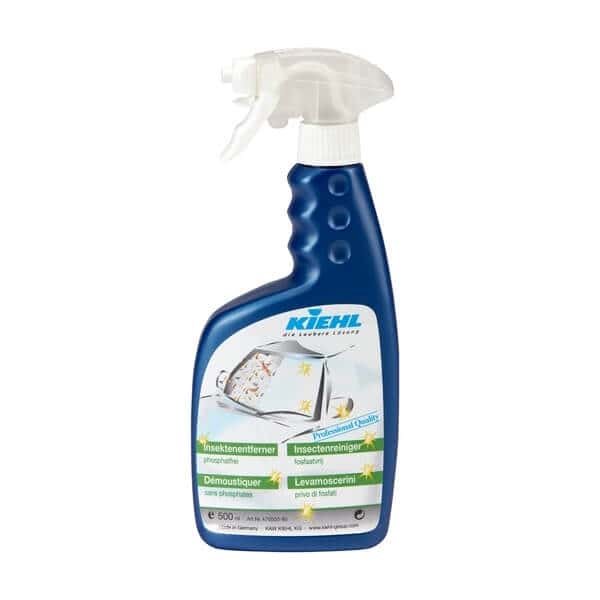 Kiehl Insektenentferner-Sprühflasche Kiehl Insektenentferner in der blauen Sprühflasche mit weißem Sprühkopf für die professionelle Oberflächenreinigung