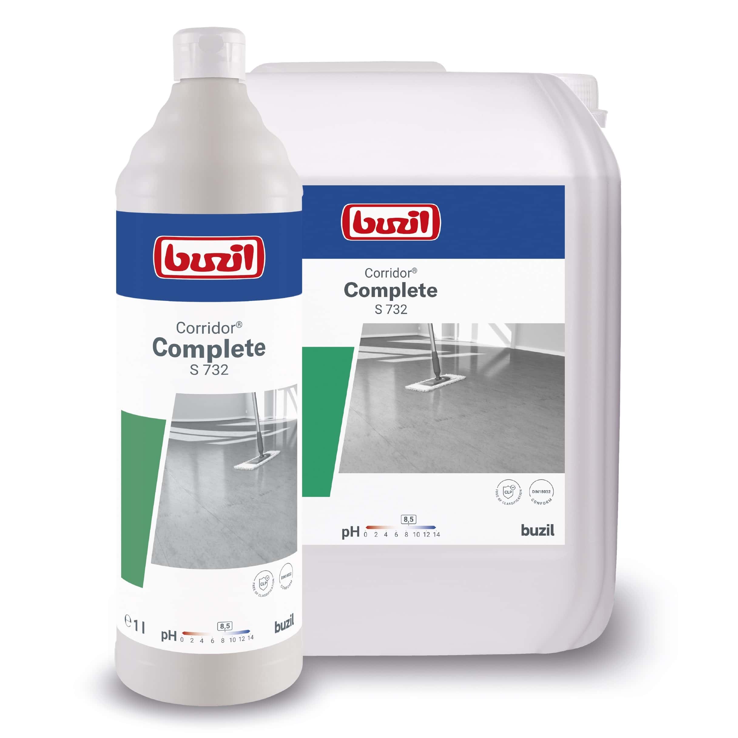 Buzil Corridor Complete S 732 Reinigungsmittel in Flasche und Kanister für professionelle Bodenreinigung Buzil Corridor Complete S 732 Reinigungsmittel in Flasche und Kanister für professionelle Bodenreinigung