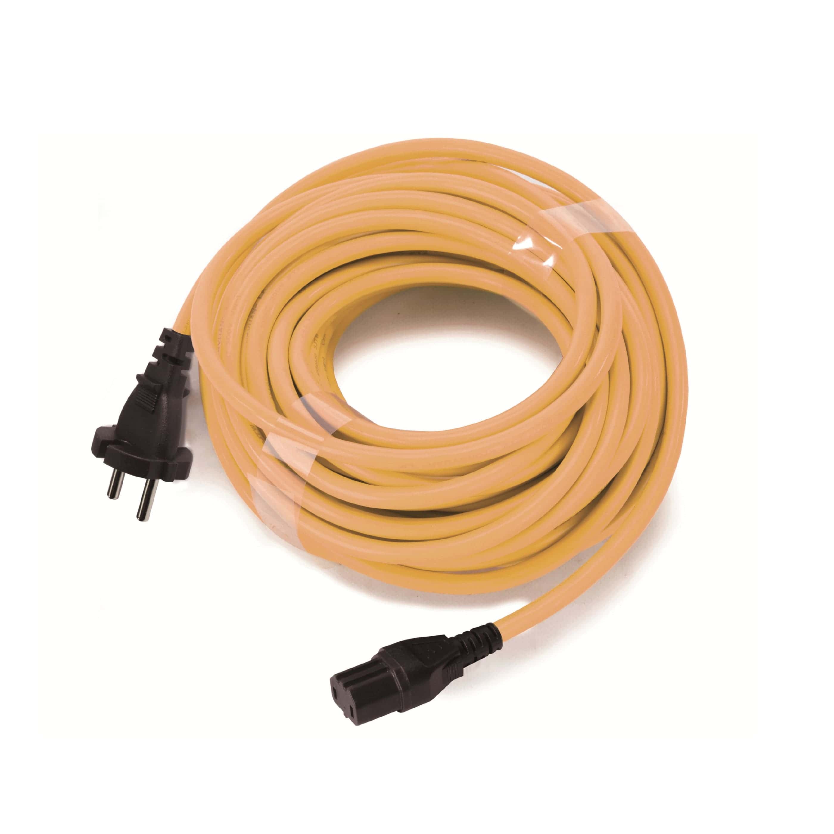 Nucable Gelbes Stromkabel 12,5 m Nucable Zuleitung in gelb, 12,5 m lang mit zwei Steckern
