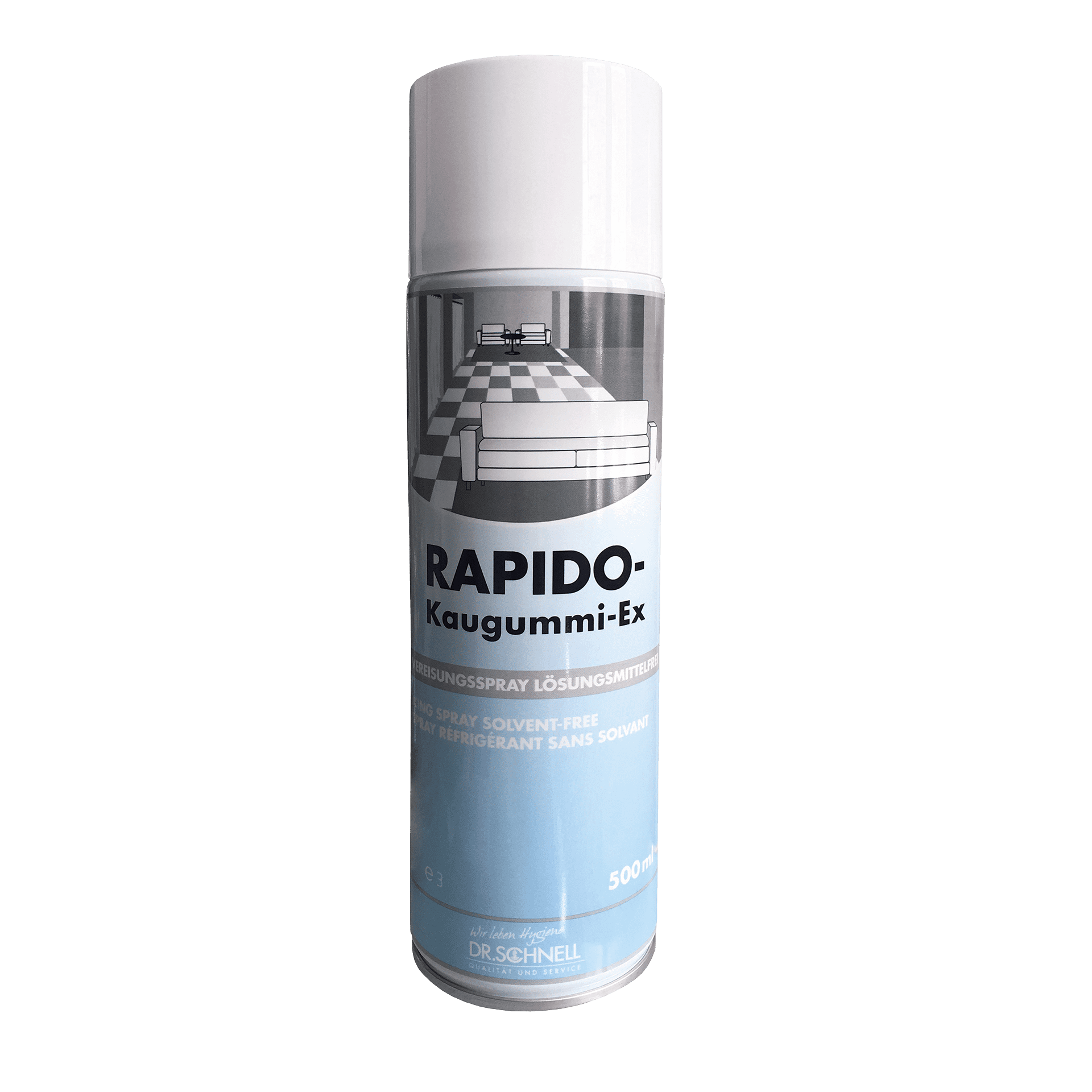 Dr. Schnell Rapido Kaugummi-Entferner-Spray Dr. Schnell Rapido Kaugummi-Entferner-Spray in der 500-ml-Aerosoldose zur professionellen Reinigung und Oberflächenpflege