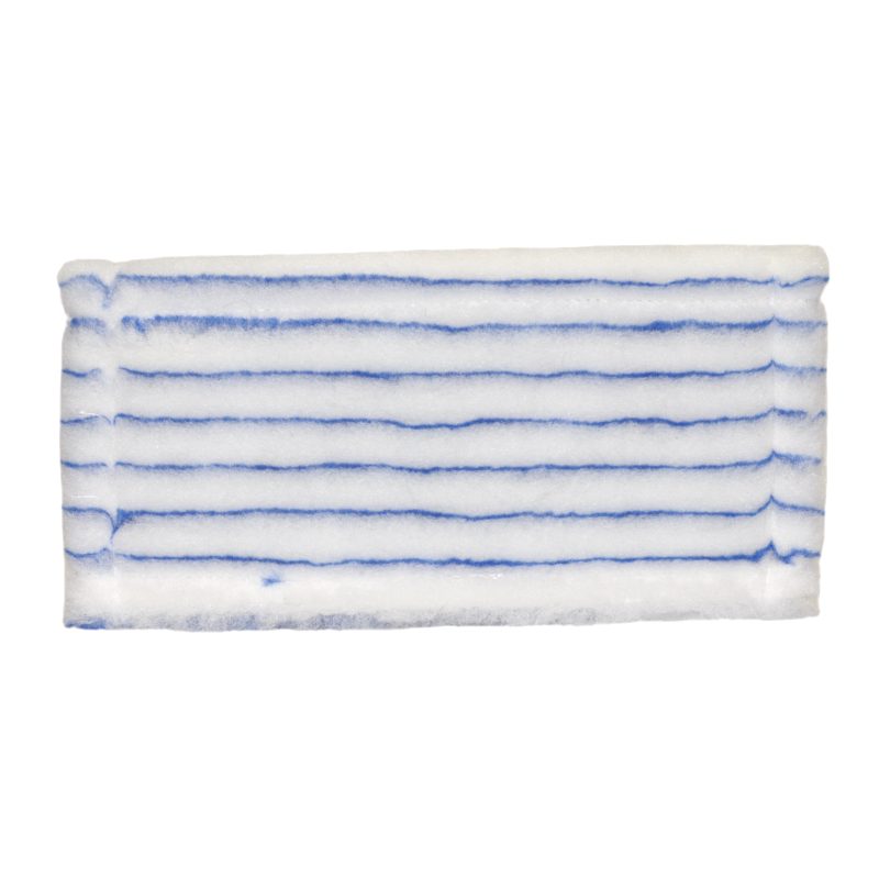 Poly-Handpad weiß mit blauen Polyesterstreifen 