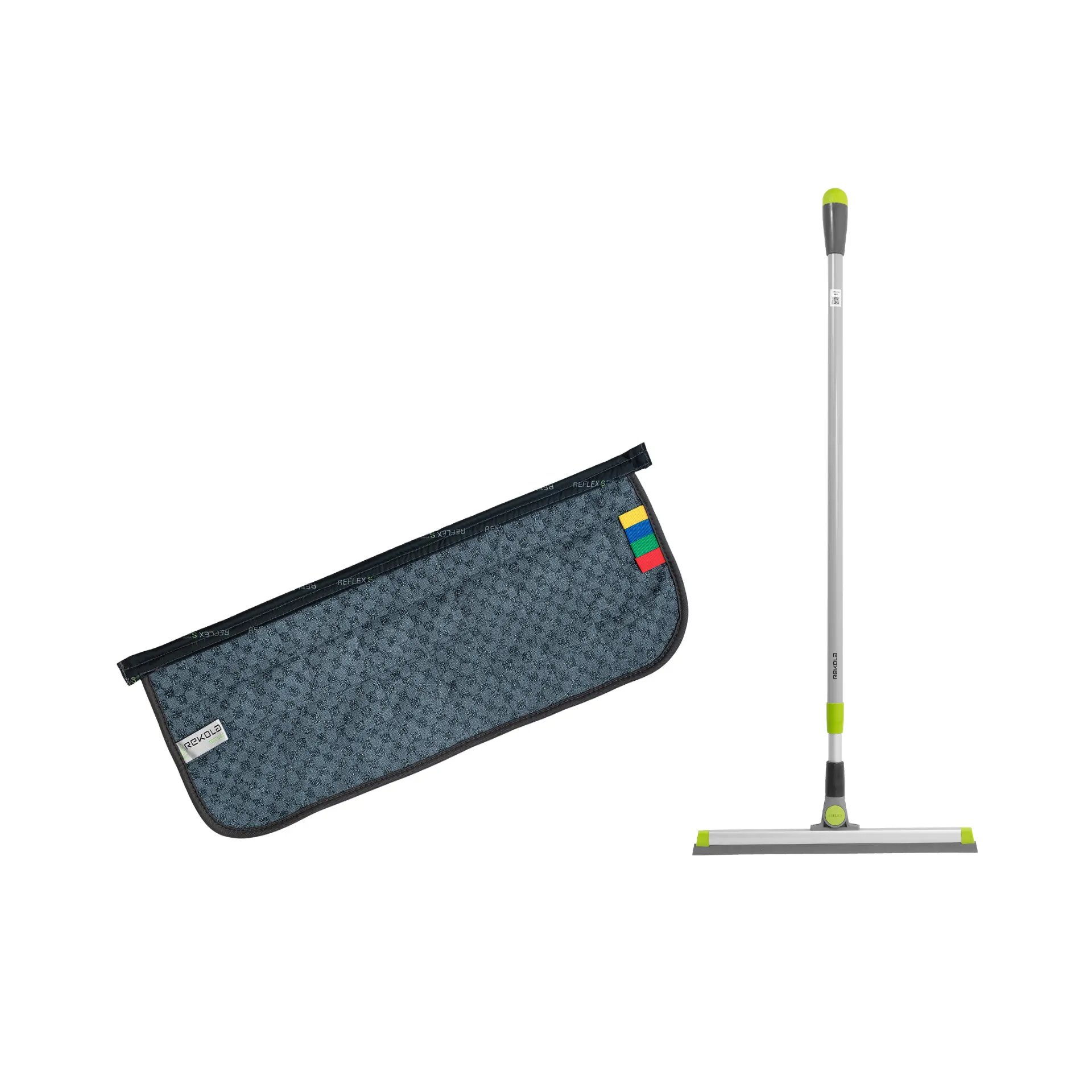 Mikrofaser-Reinigungswerkzeug mit Griff Reinigungsgerät mit Griff und Mikrofaserpad in einer Tasche.