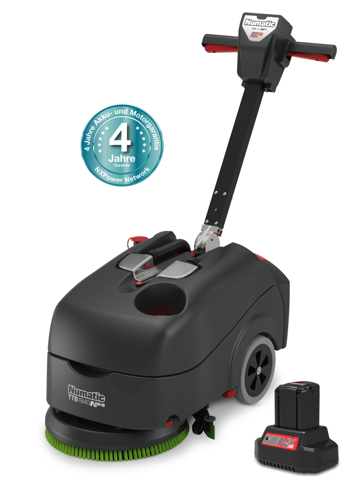 Numatic TTB1840NX-R Kompakte Scheuersaugmaschine Numatic TTB1840NX-R kompakte batteriebetriebene Scheuersaugmaschine mit Akku.