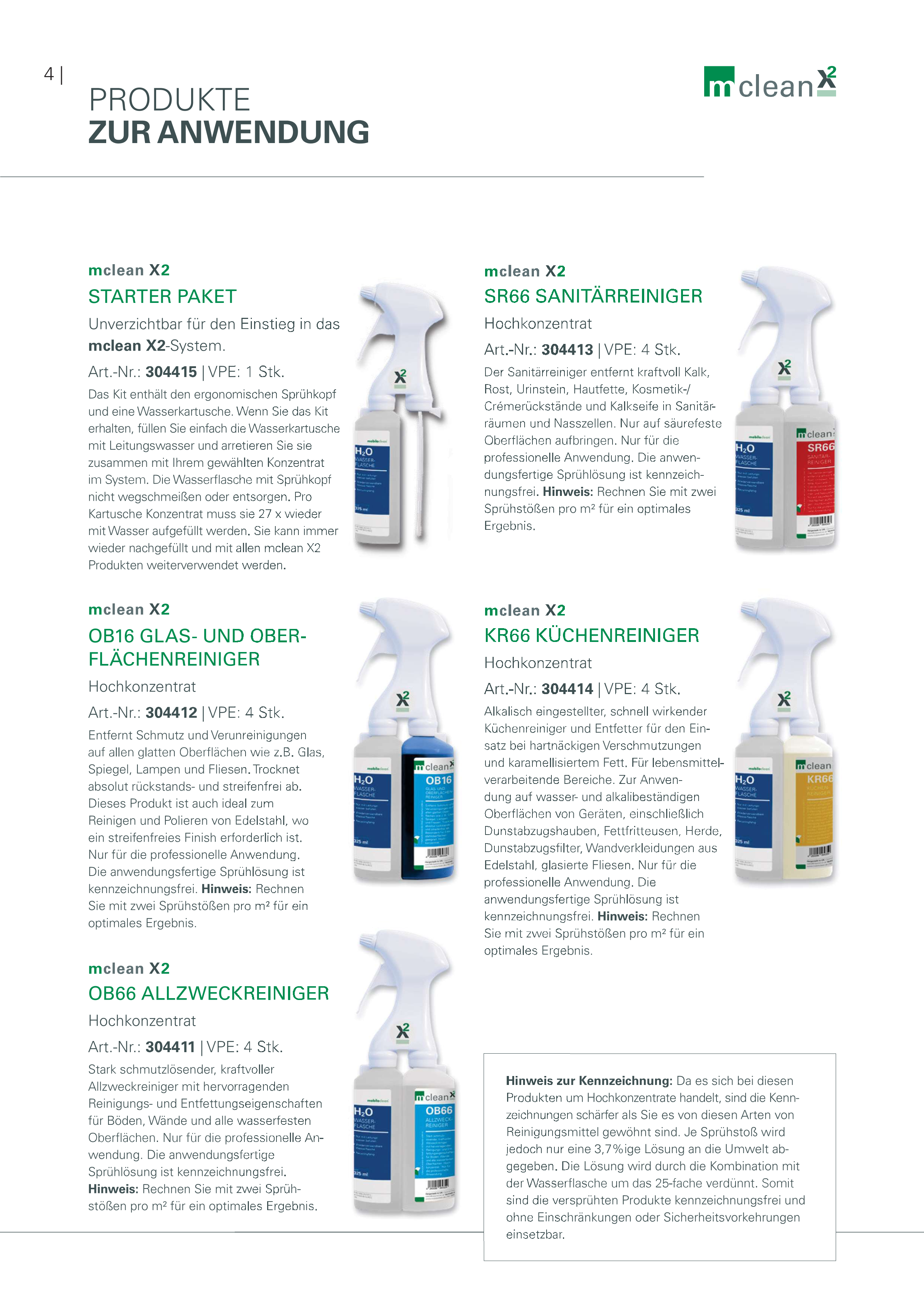 mclean X2 System Set inkl.4 Verschiedene Produkte