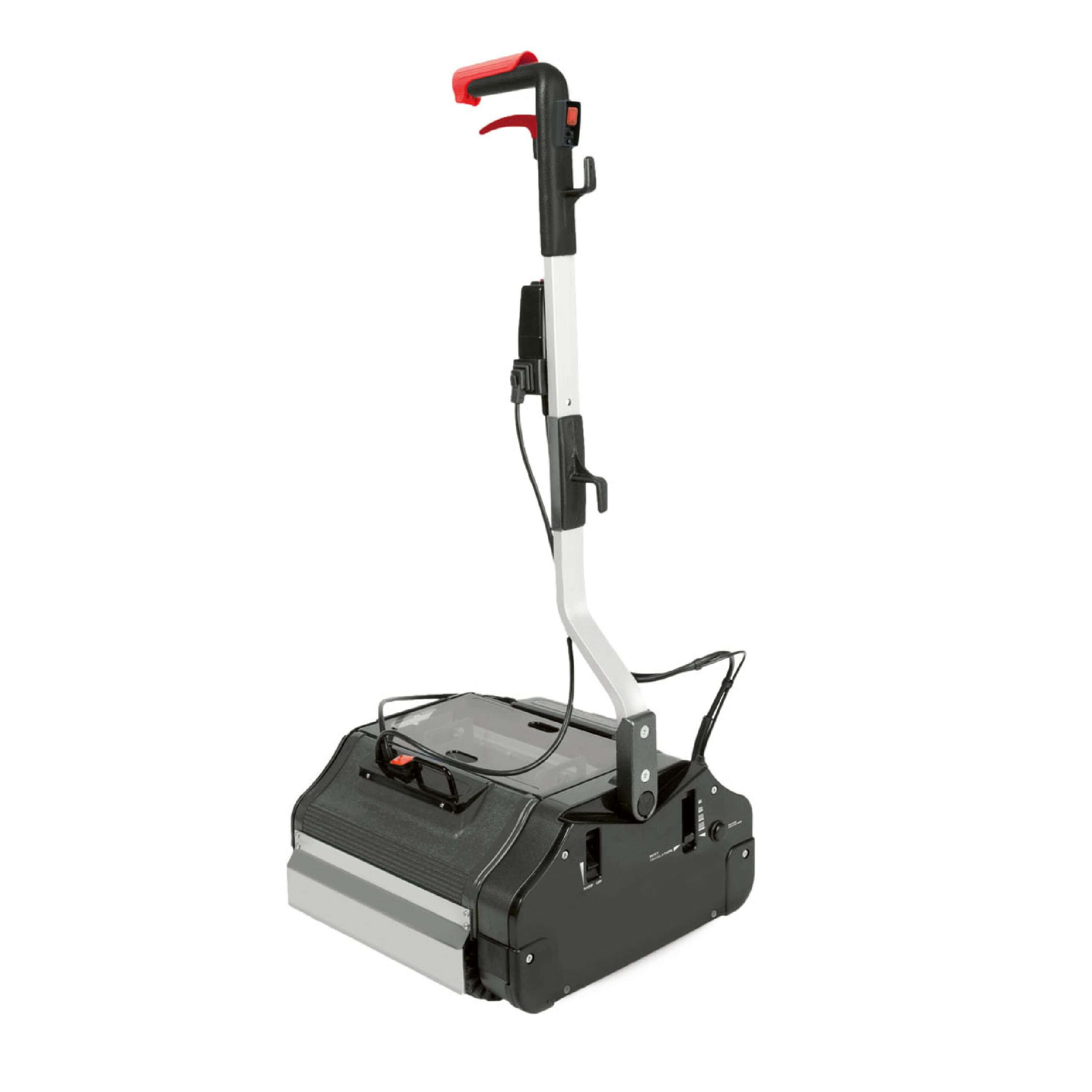 Sprintus Bürstenstaubsauger Sprintus Bürststaubsauger mit schwarzem Gehäuse und rotem Griff für die professionelle Bodenreinigung im gewerblichen Bereich