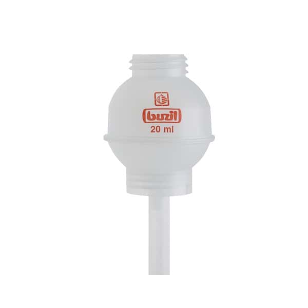 Buzil 20 ml Dosierhilfe Buzil 20 ml Dosierhilfe mit transparentem Kunststoffkörper und Düse.