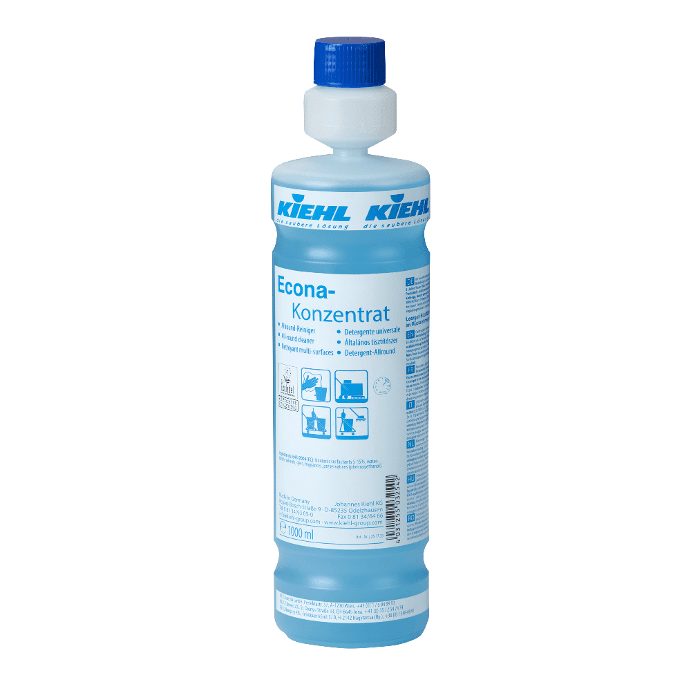 Kiehl Econa Allzweckreiniger-Konzentrat Kiehl Econa Konzentrat-Allzweckreiniger in der 1-Liter-Dosierflasche für professionelle Bodenreinigungsanwendungen