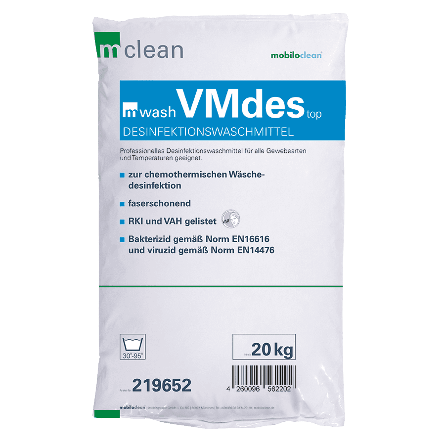 Mobiloclean VMdes top Desinfektionswaschmittel im 20 kg Sack für chemothermische Wäsche-Desinfektion Mobiloclean VMdes top Desinfektionswaschmittel im 20 kg Sack für chemothermische Wäsche-Desinfektion