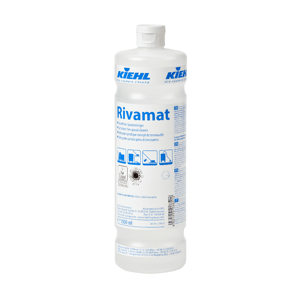 Kiehl Rivamat Spezialreiniger 1000 ml Kiehl Rivamat Spezialreiniger in der 1000 ml Flasche mit Etikett