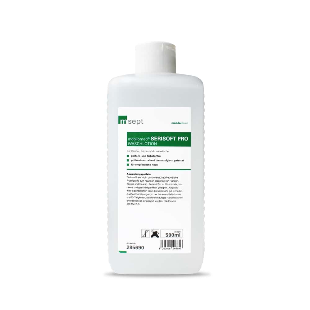 msept Serisoft Pro Waschlotion 500 ml msept Serisoft Pro Waschlotion in der 500 ml Flasche mit Etikettangabe