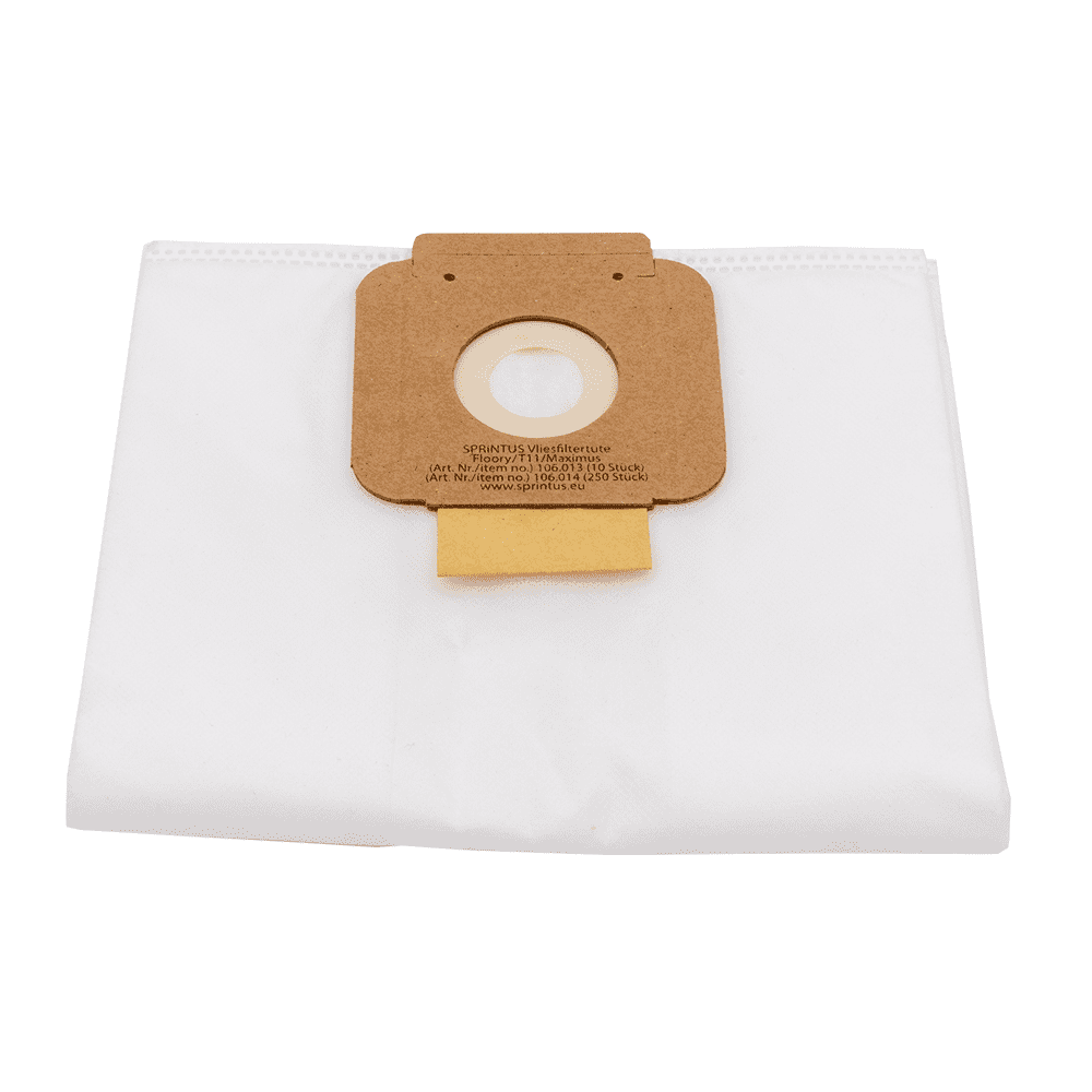 Sprintus Vliesfiltertüte für Staubsauger mit braunem Verschluss und weißem Vliesmaterial, 10 Stück Sprintus Vliesfiltertüte für Staubsauger mit braunem Verschluss und weißem Vliesmaterial, 10 Stück