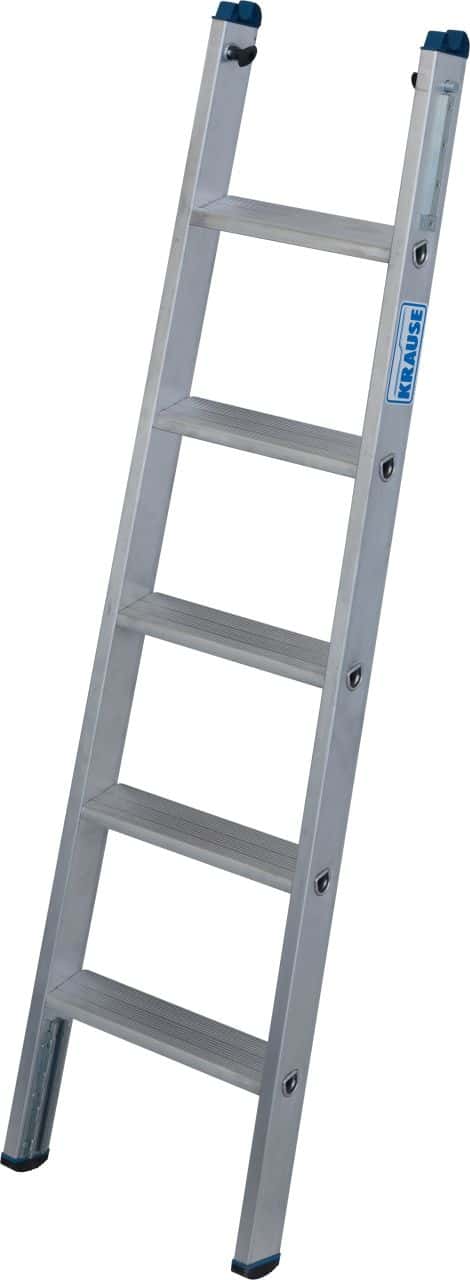KRAUSE Aluminiumleiter mit fünf Sprossen KRAUSE Aluminiumleiter mit fünf Sprossen und Sicherheitsfunktionen