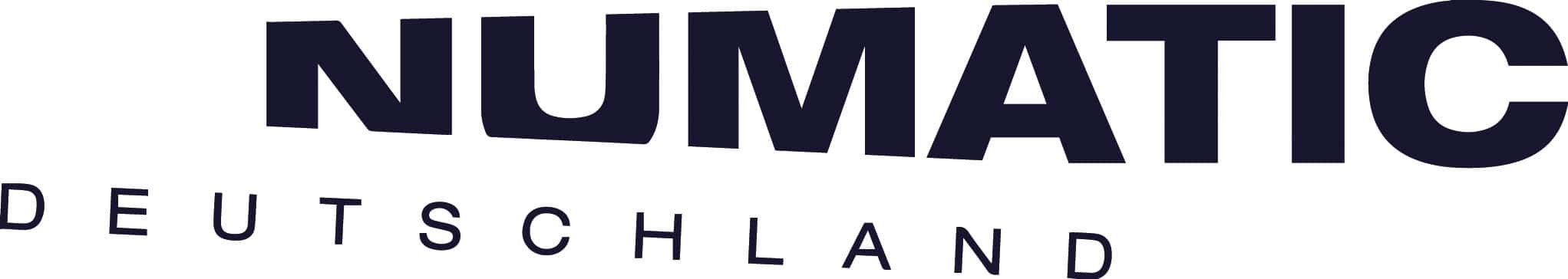 Numatic Deutschland-Logo Das Logo von Numatic Deutschland wird deutlich in schwarzer Schrift angezeigt.