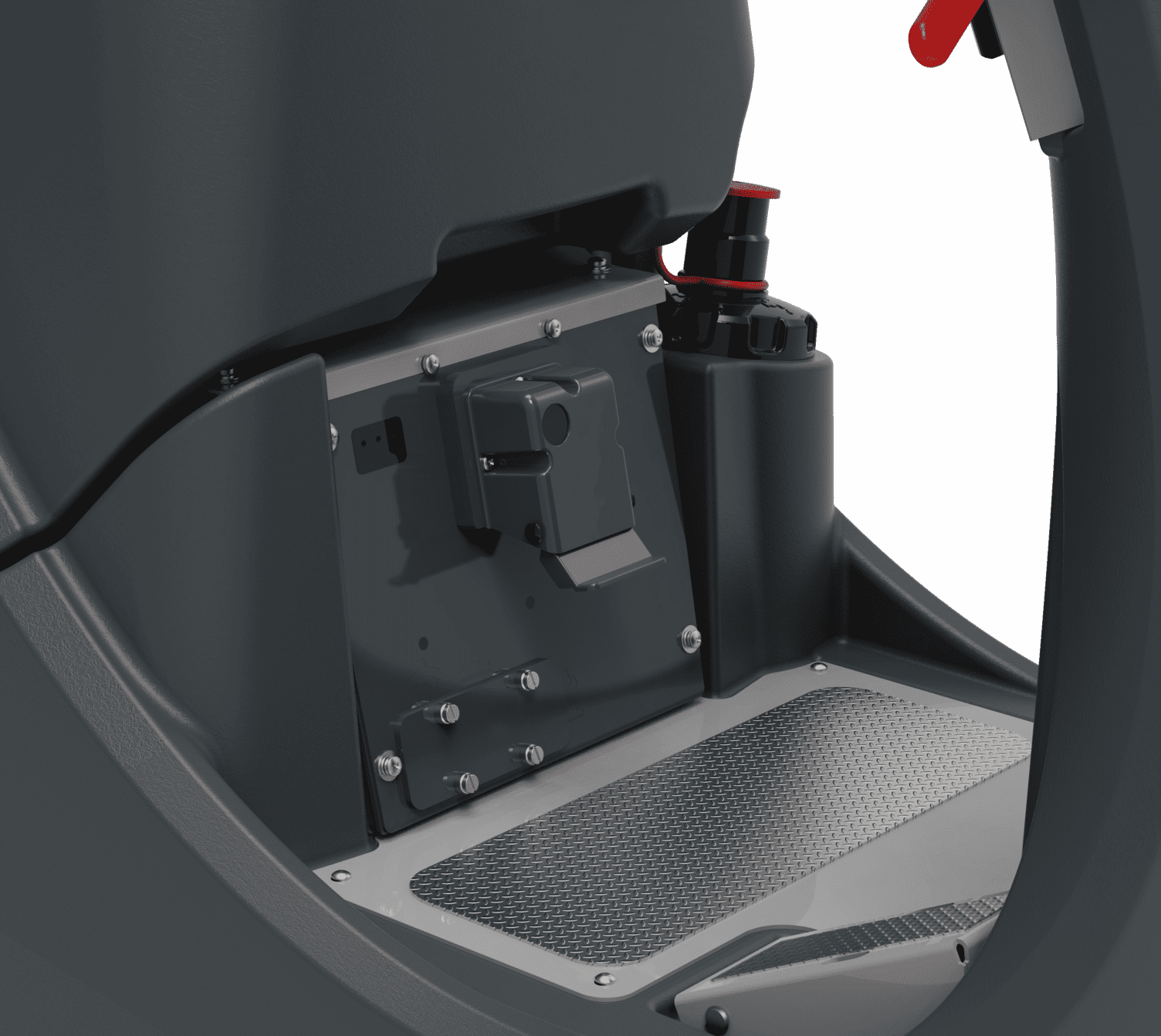 Numatic CRL8055/100T Detailansicht Detailansicht des Numatic CRL8055/100T mit sichtbarem Tank und Bedienfeld.