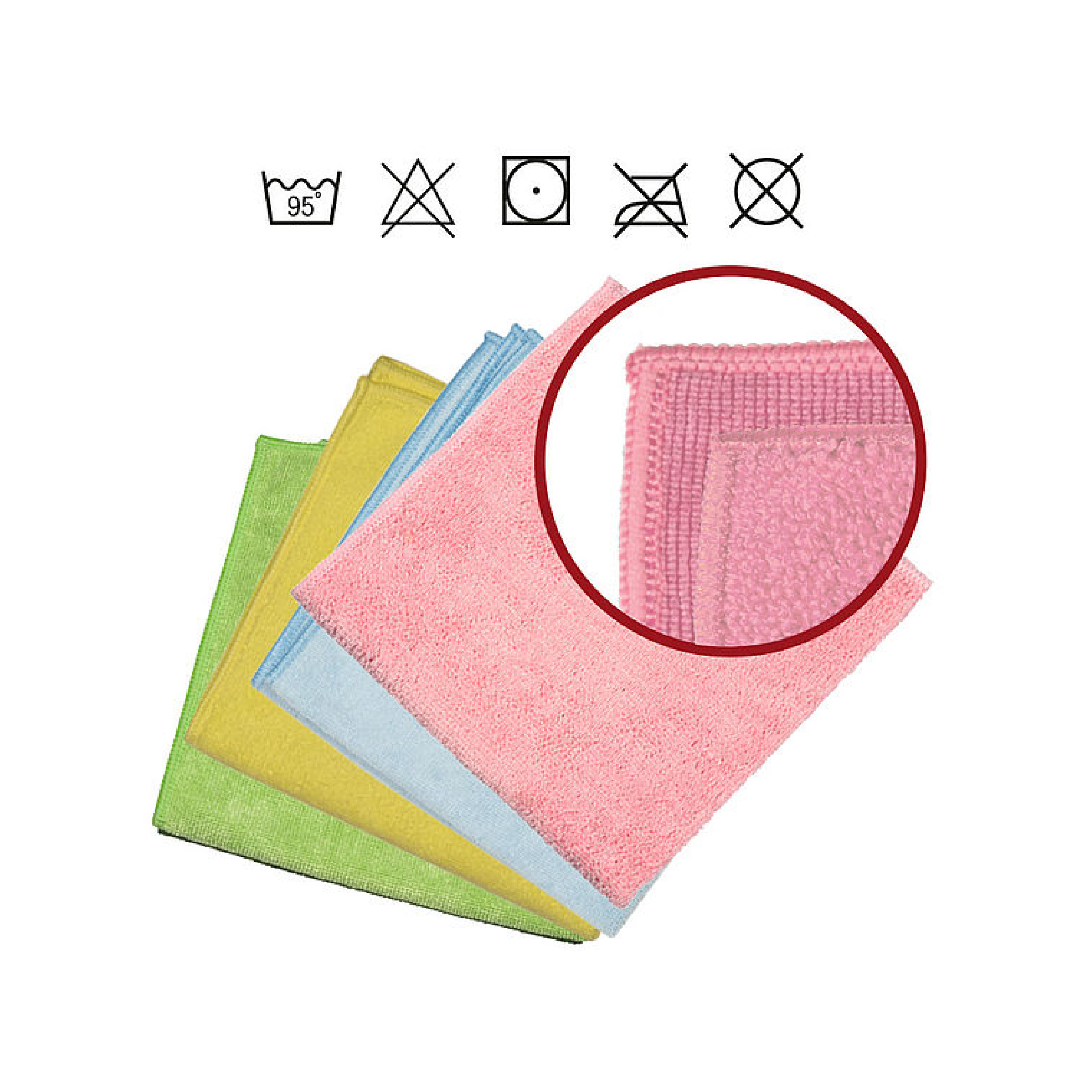 SPRINTUS Rainbow PRO Mikrofasertuch – Farbcodiertes Reinigungstuch für Profis