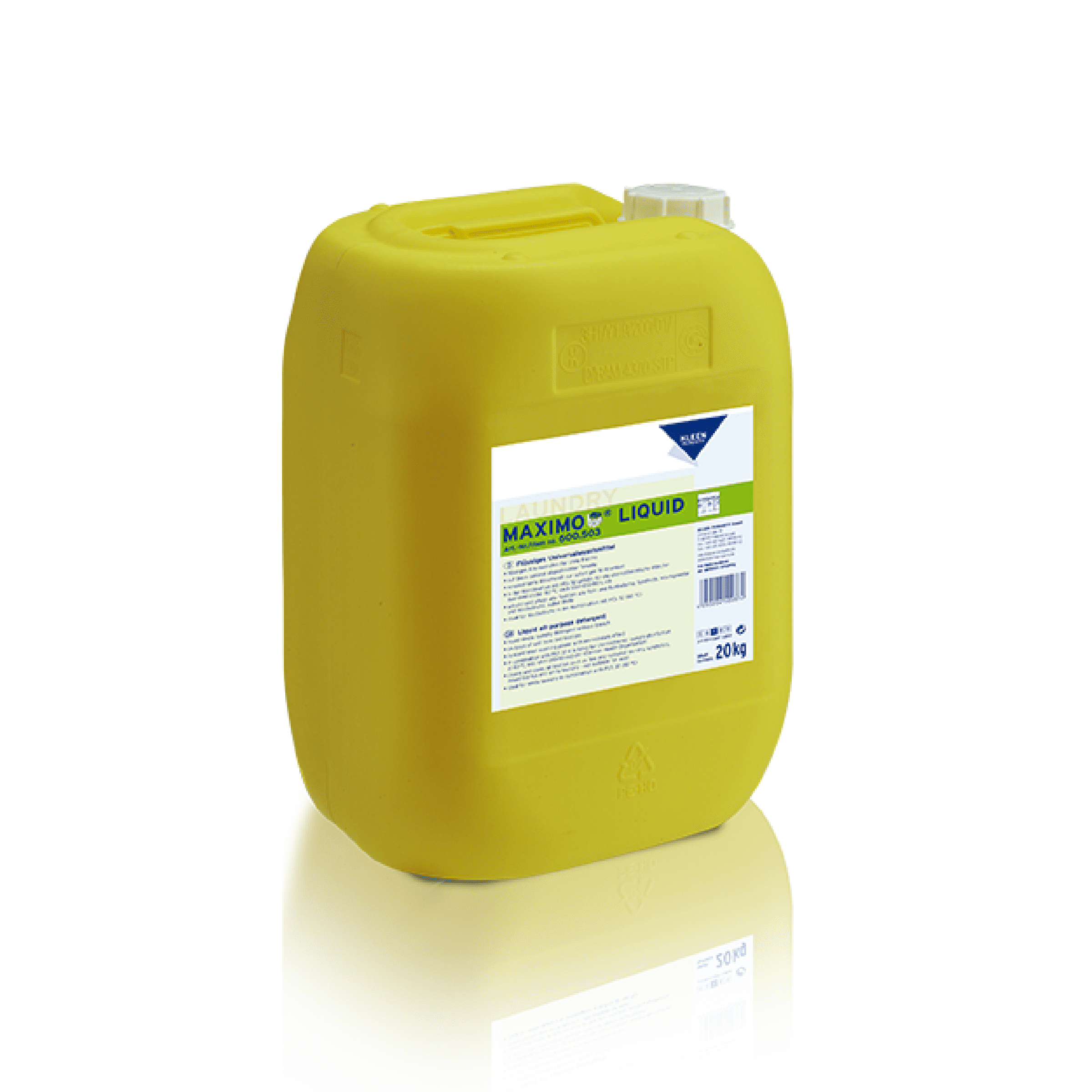 MAXIMO Liquid 20 kg Behälter MAXIMO LIQUID 20 kg gelber Behälter mit sichtbarem Produktetikett
