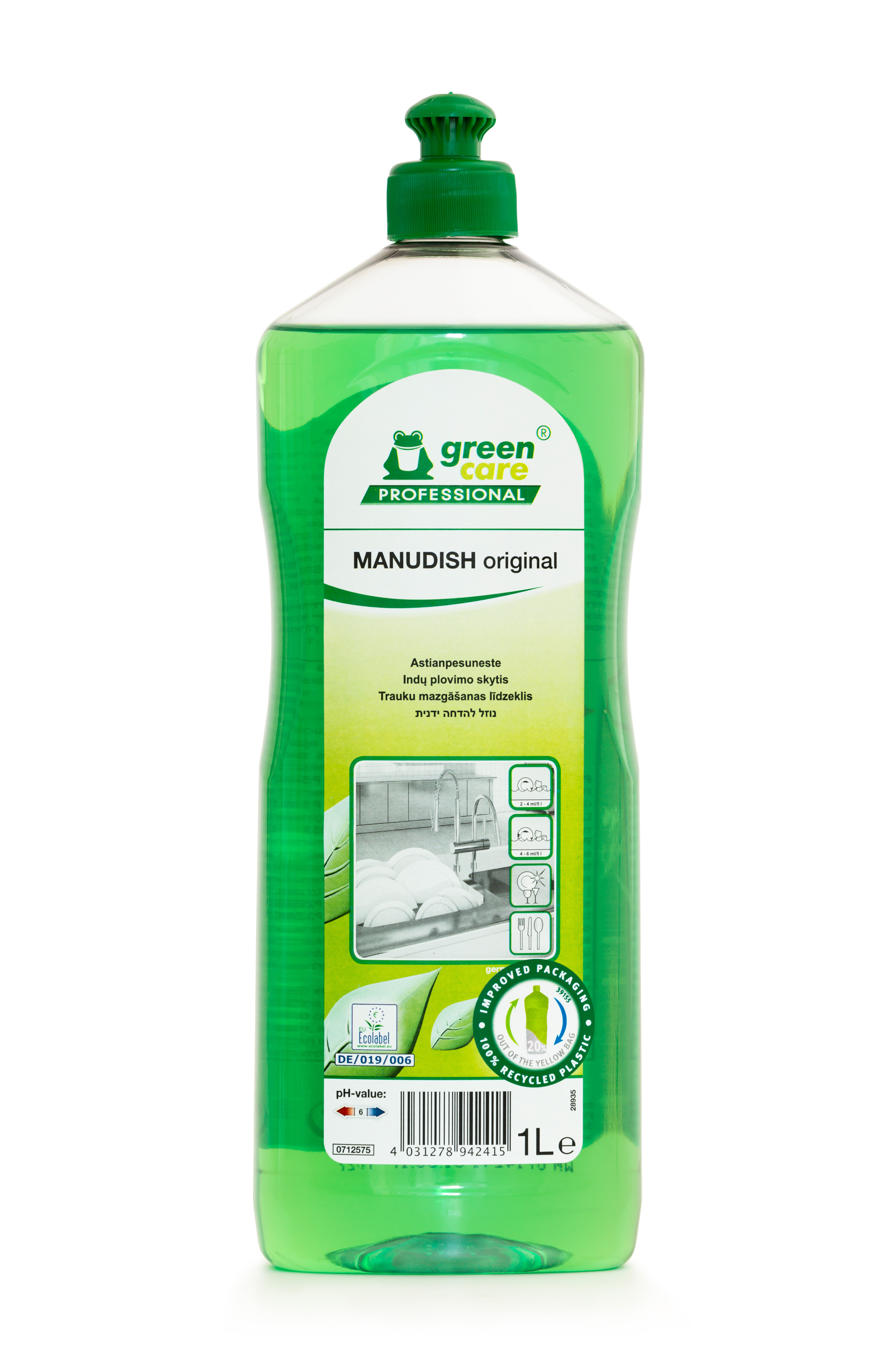 Tana MANUDISH original Ökologisches Handspülmittel, 1 l
