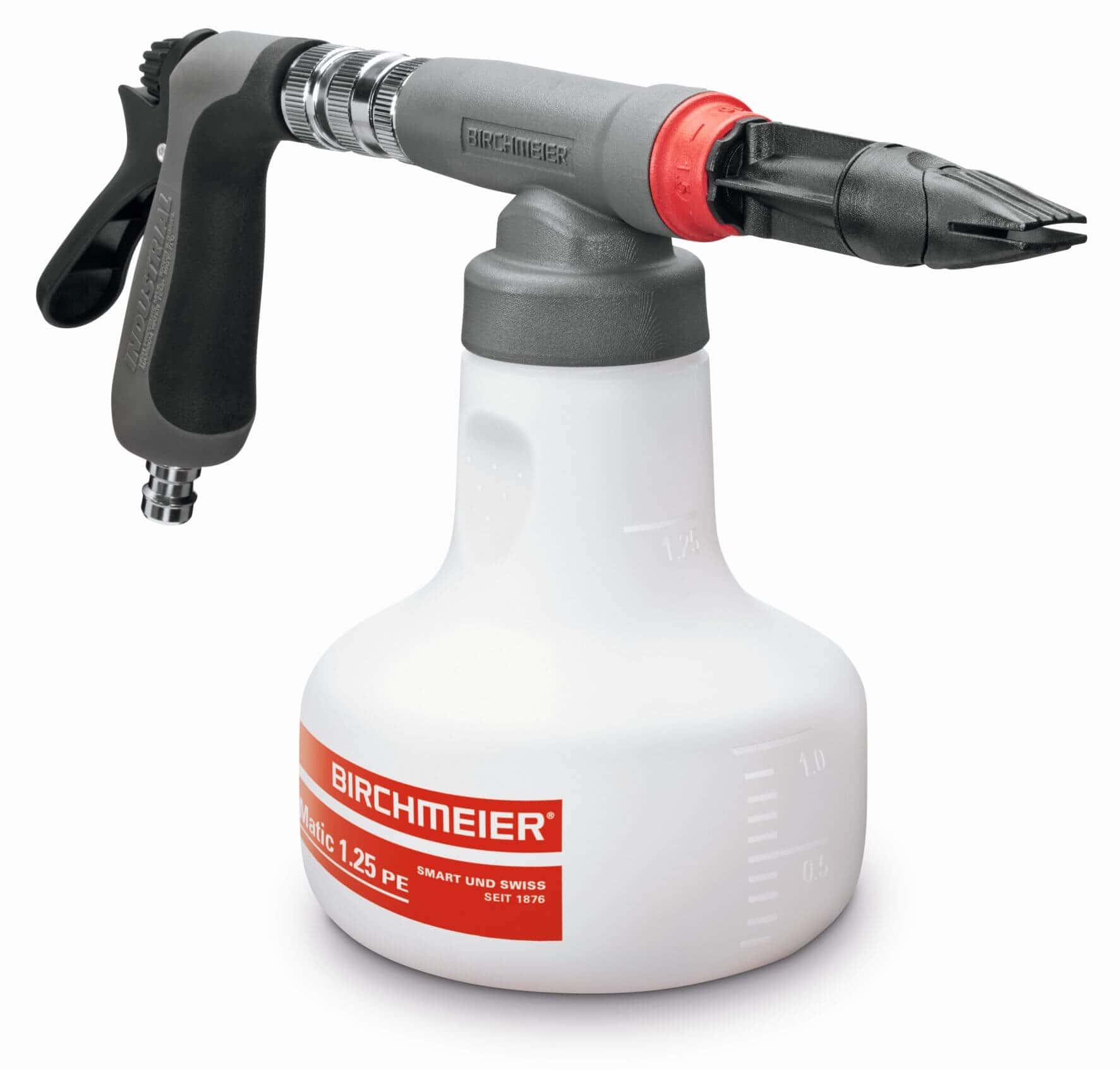 Birchmeier Schaumsprüher Birchmeier Schaumsprüher mit weißem Behälter und rotem Etikett für professionelle Reinigungs- und Flächendesinfektionsaufgaben